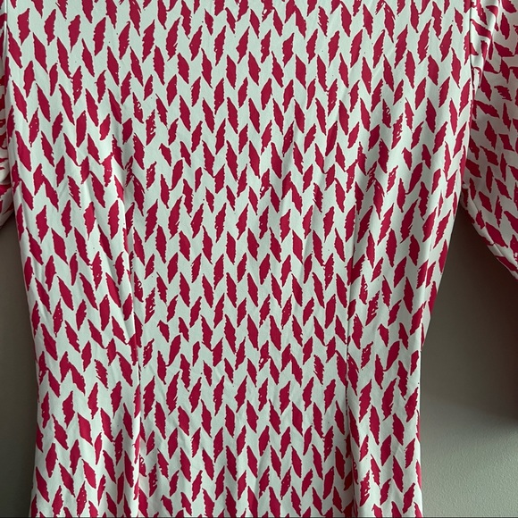 J. McLaughlin Dark Pink and White Sage Dress Size XS - Picture 7 of 8